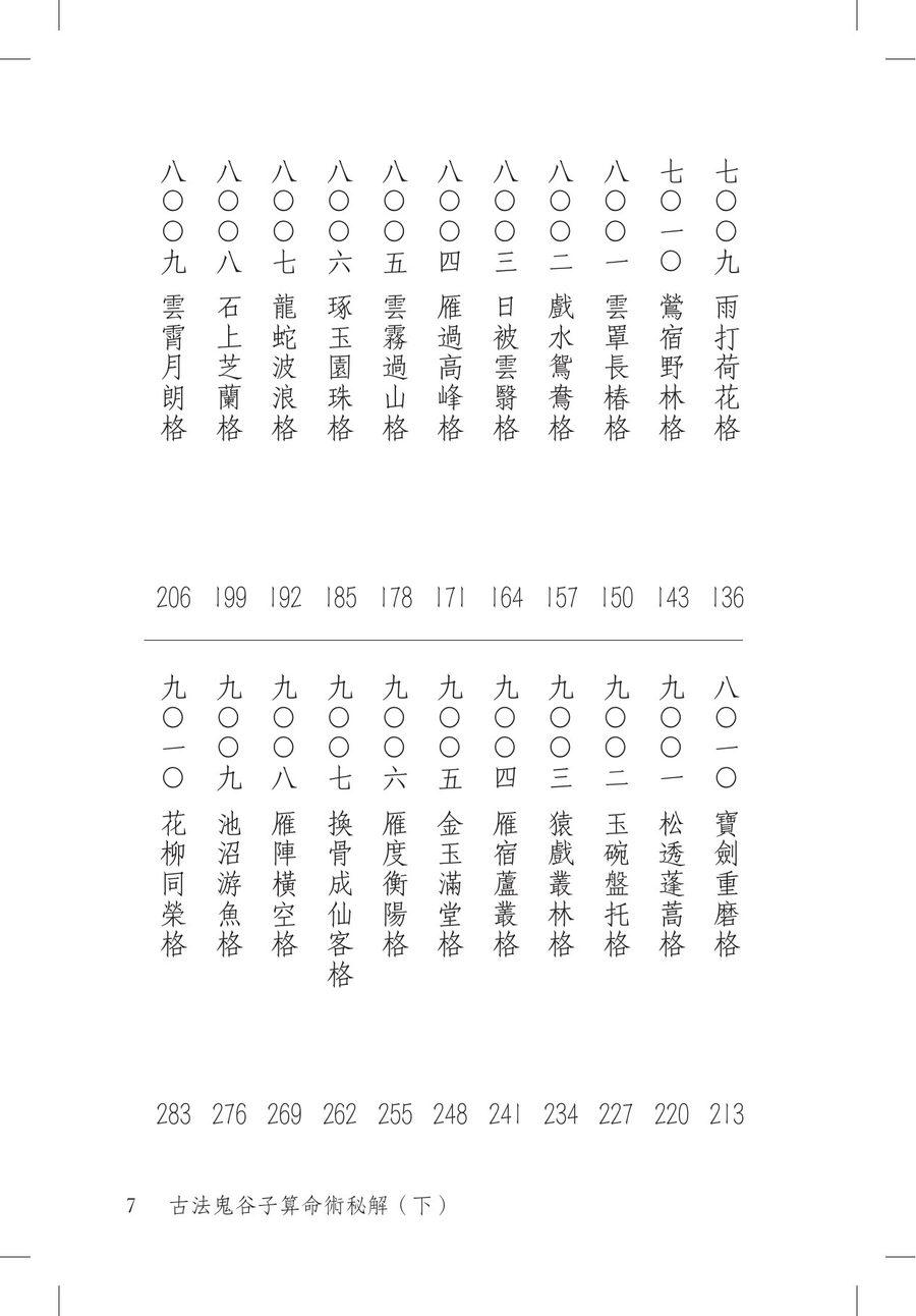 《古法鬼谷子算命術秘解（下）》第 7 頁