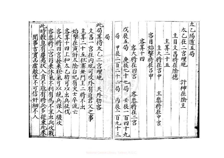 《太乙遁局#24冊不分卷明藍格鈔本# _ fozhu920.com》第 16 頁